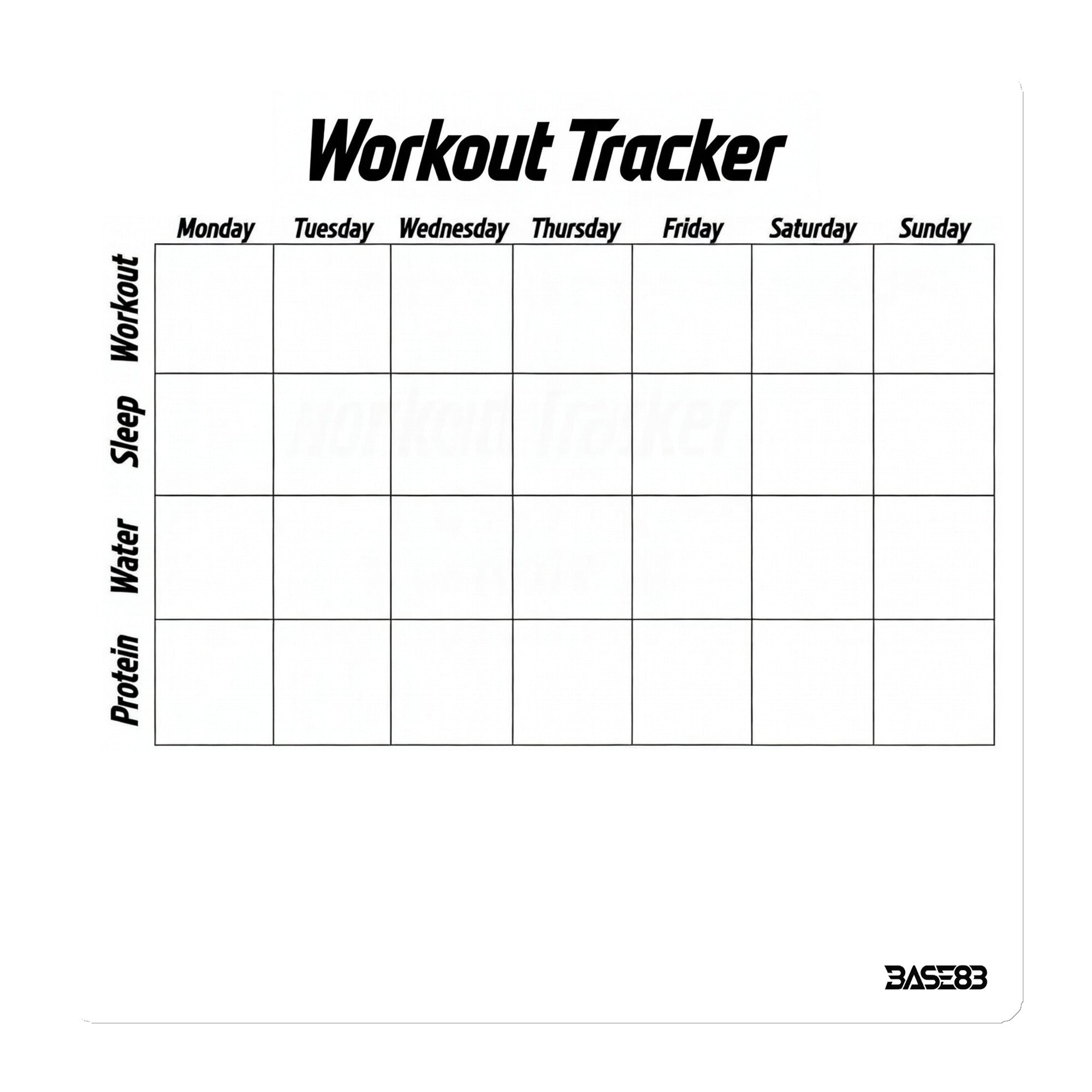 Workout Tracker - Fridge Magnet